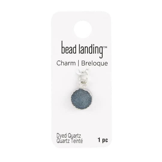 Round Dyed Quartz Charm by Bead Landing